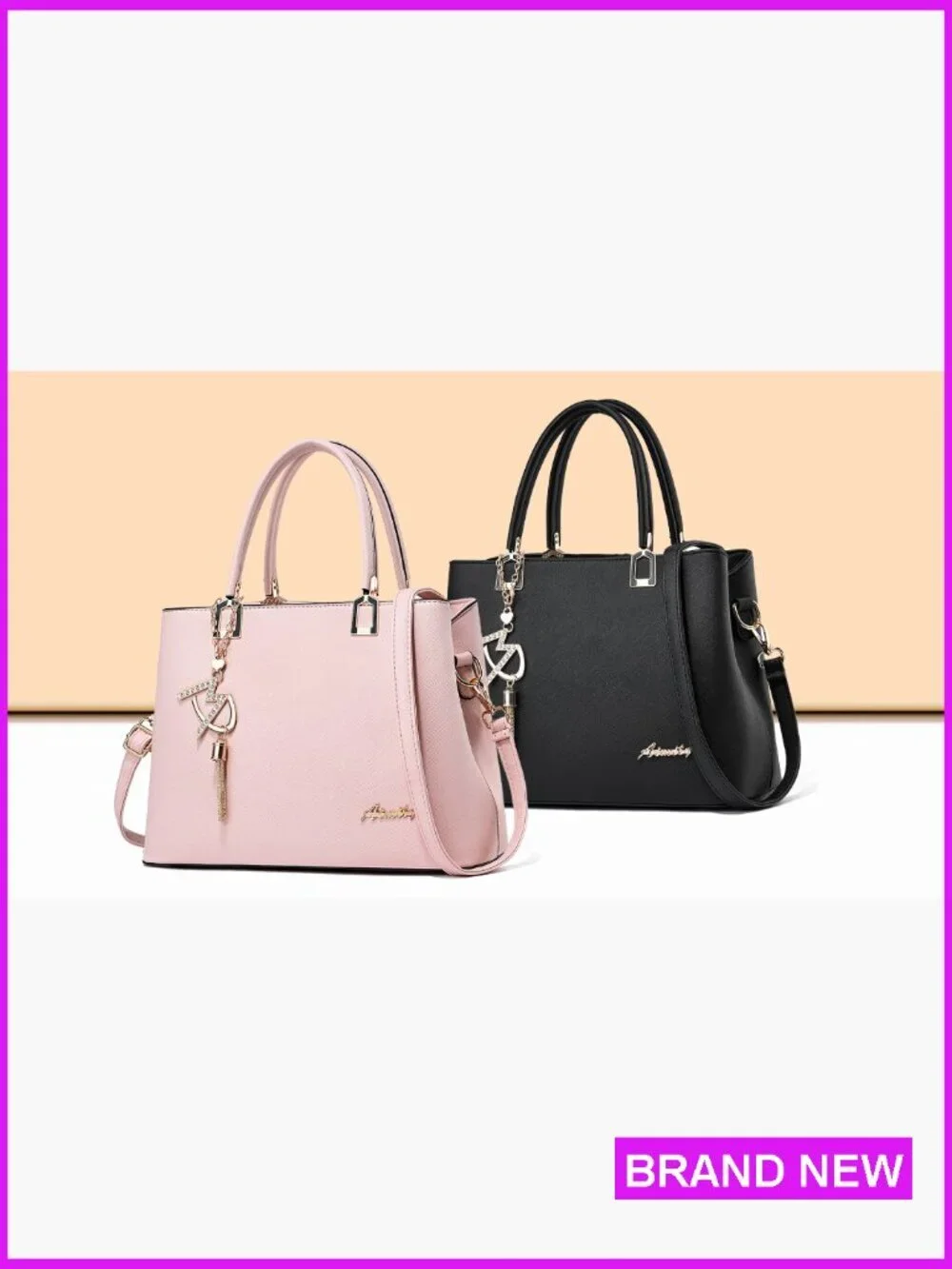 Classic Satchel Handbag Faux Leather Tote Shoulder Crossbody Bag Purse